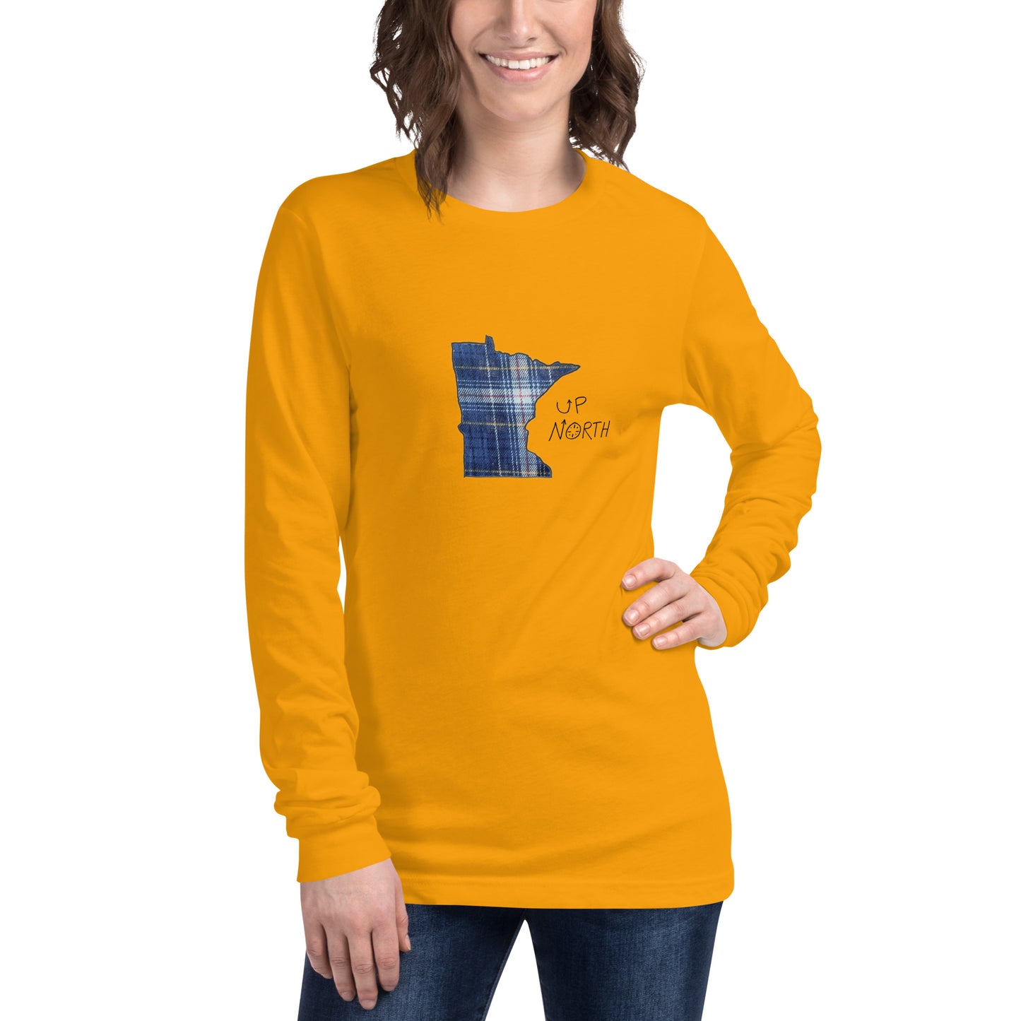 Unisex Long Sleeve T-Shirt Minnesota Plaid