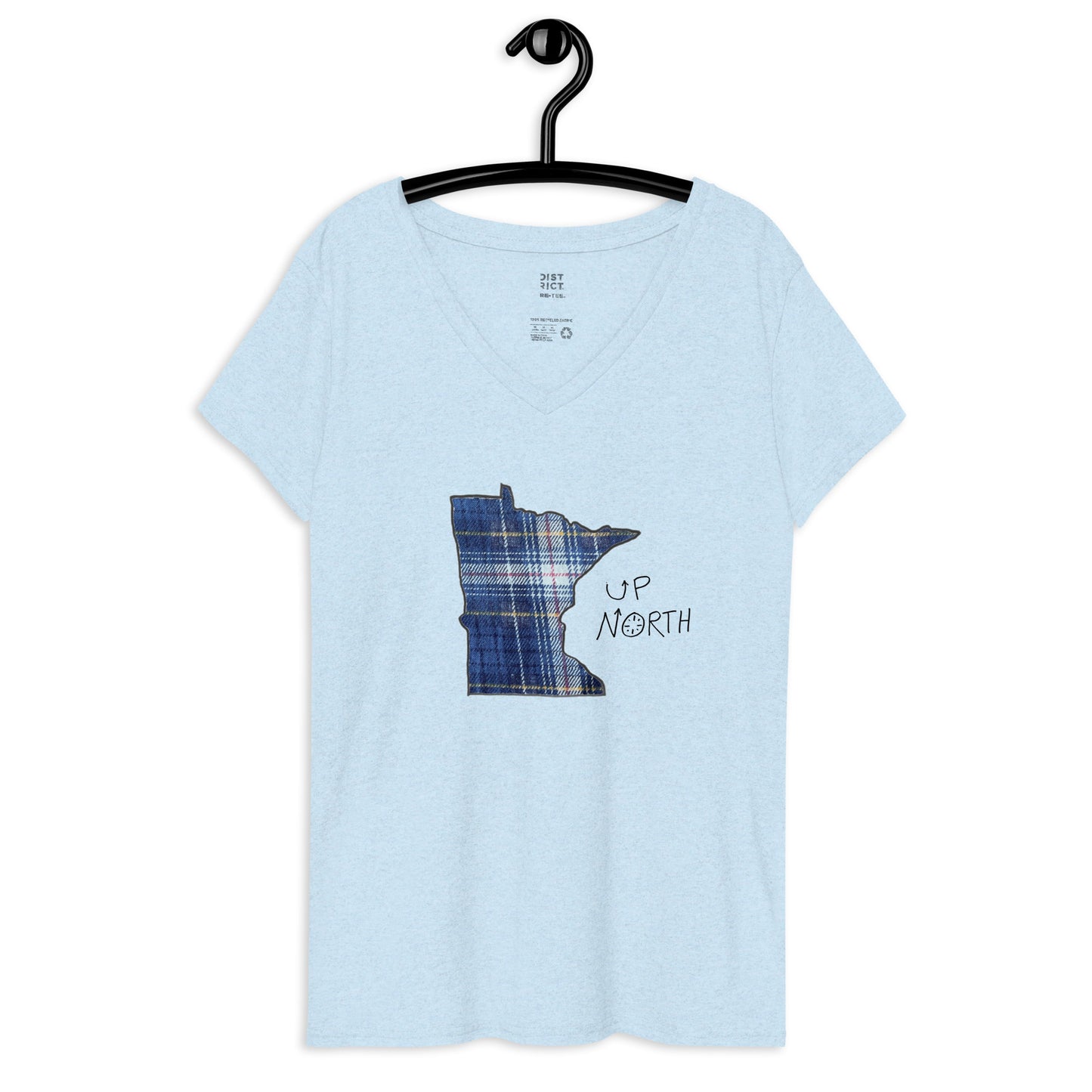 Women’s V-Neck Minnesota Plaid T-Shirt