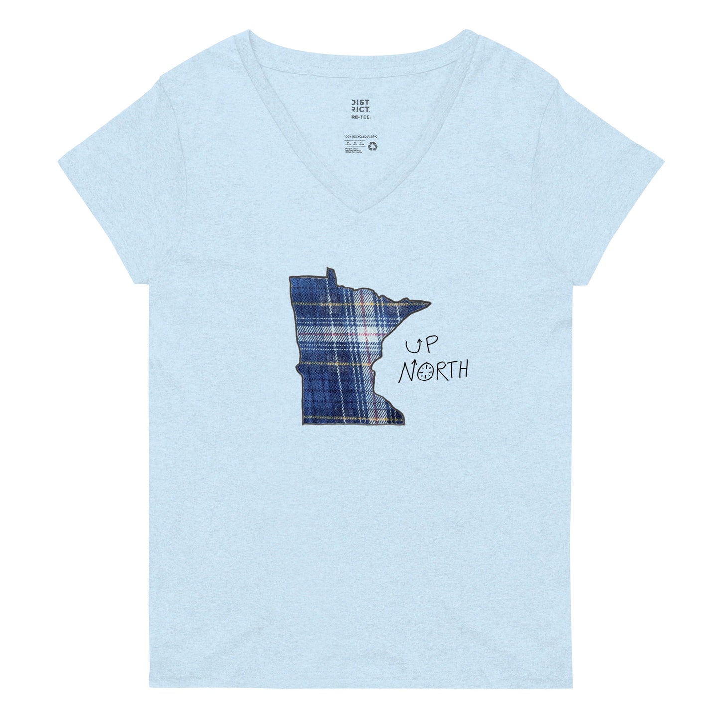 Women’s V-Neck Minnesota Plaid T-Shirt