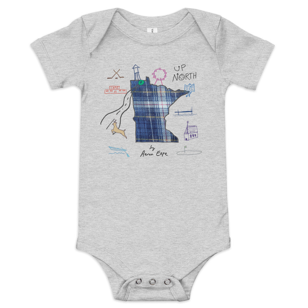 Baby Short Sleeve One Piece Up North Art