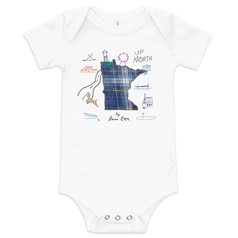 Baby Short Sleeve One Piece Up North Art