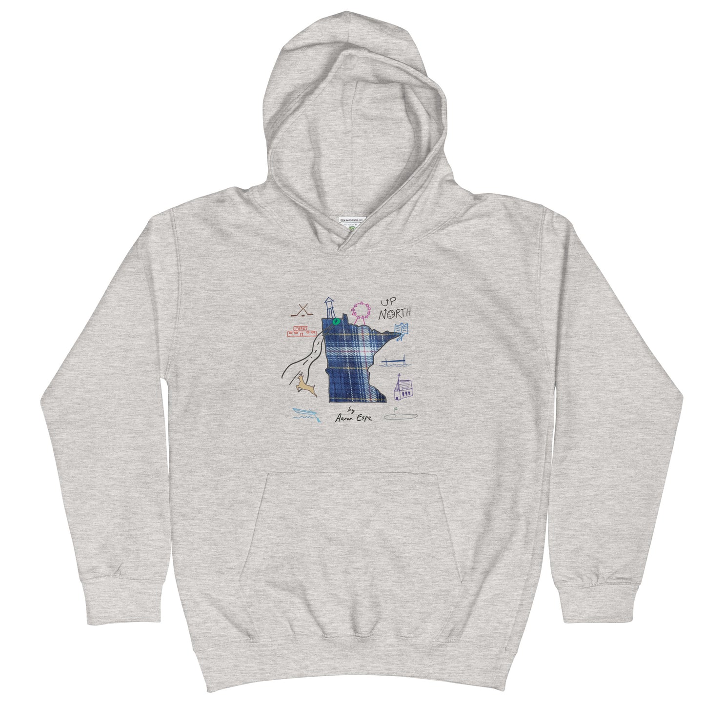 Youth Hoodie Up North Art