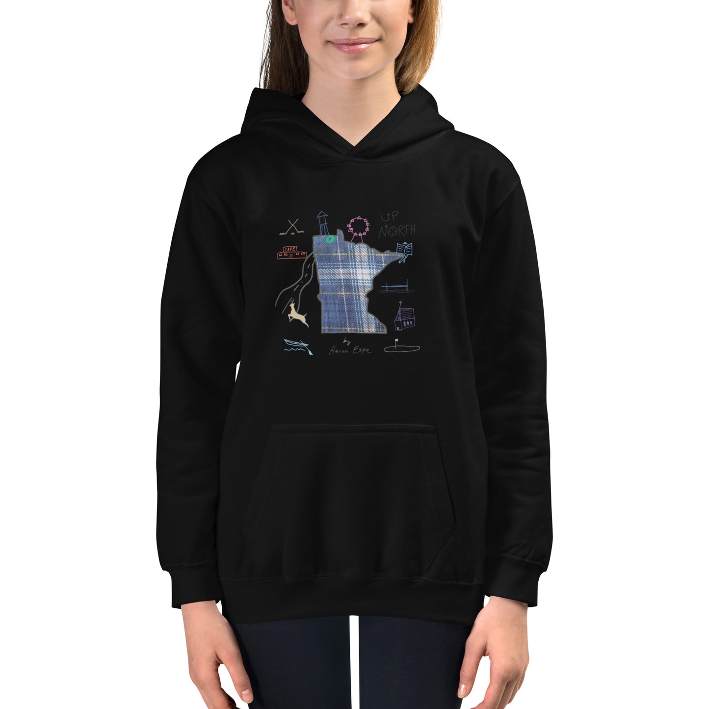 Youth Hoodie Up North Art