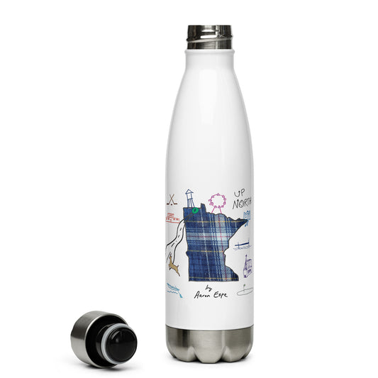 Stainless Steel Water Bottle Up North Art