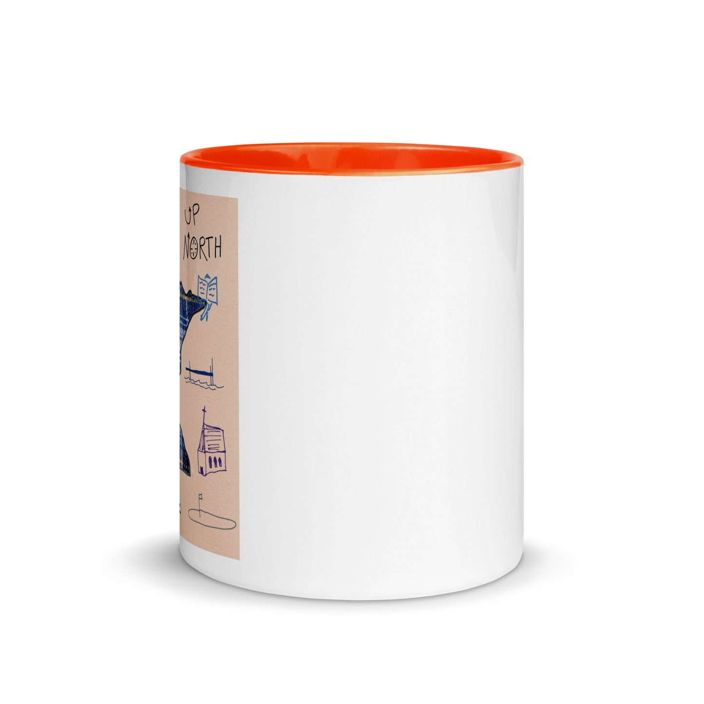 Mug with Color Inside Up North Cover